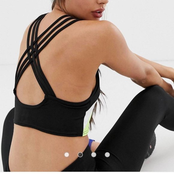 Women's Yellow and Blue Crop-top - Picture 2 of 3